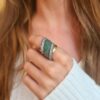 ANILLO ONDA DE MAR VERDE