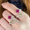ANILLO VAN CLEEF DUO FUCSIA