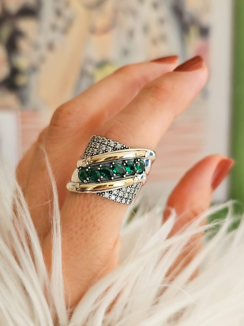 ANILLO SIX ESMERALDA - Imagen 2