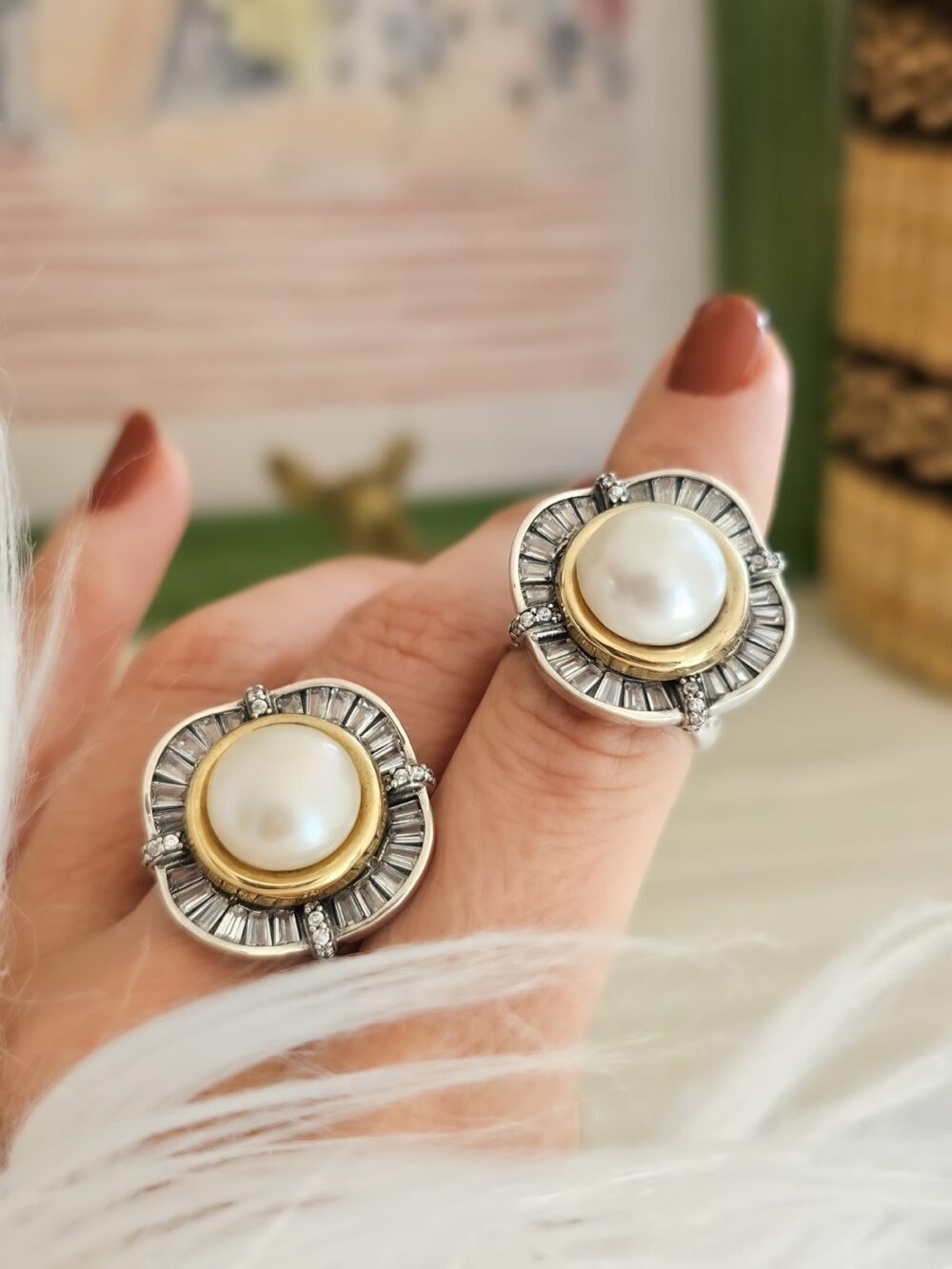 ANILLO PERLA GRAY