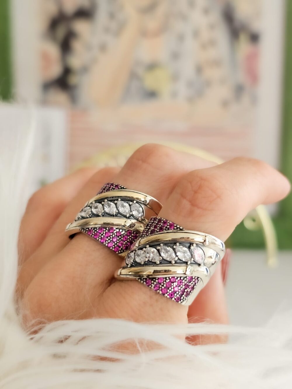 ANILLO SIX DUO SAFIRO