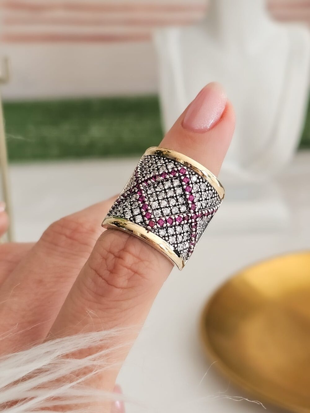 ANILLO ROMBO RUBI