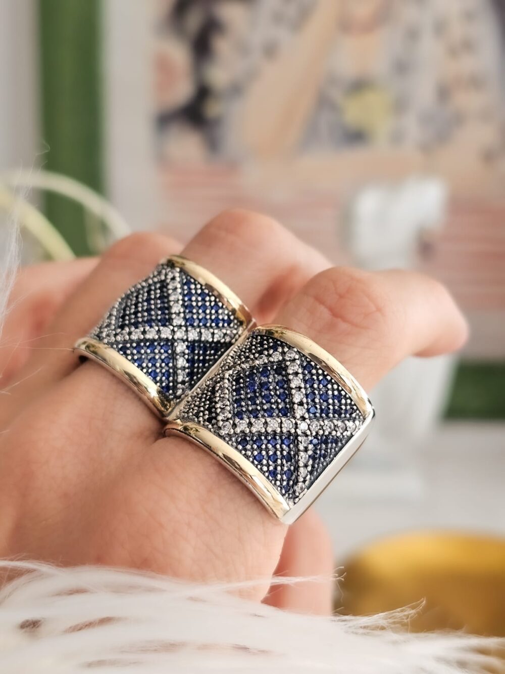 ANILLO ROMBO BLUE