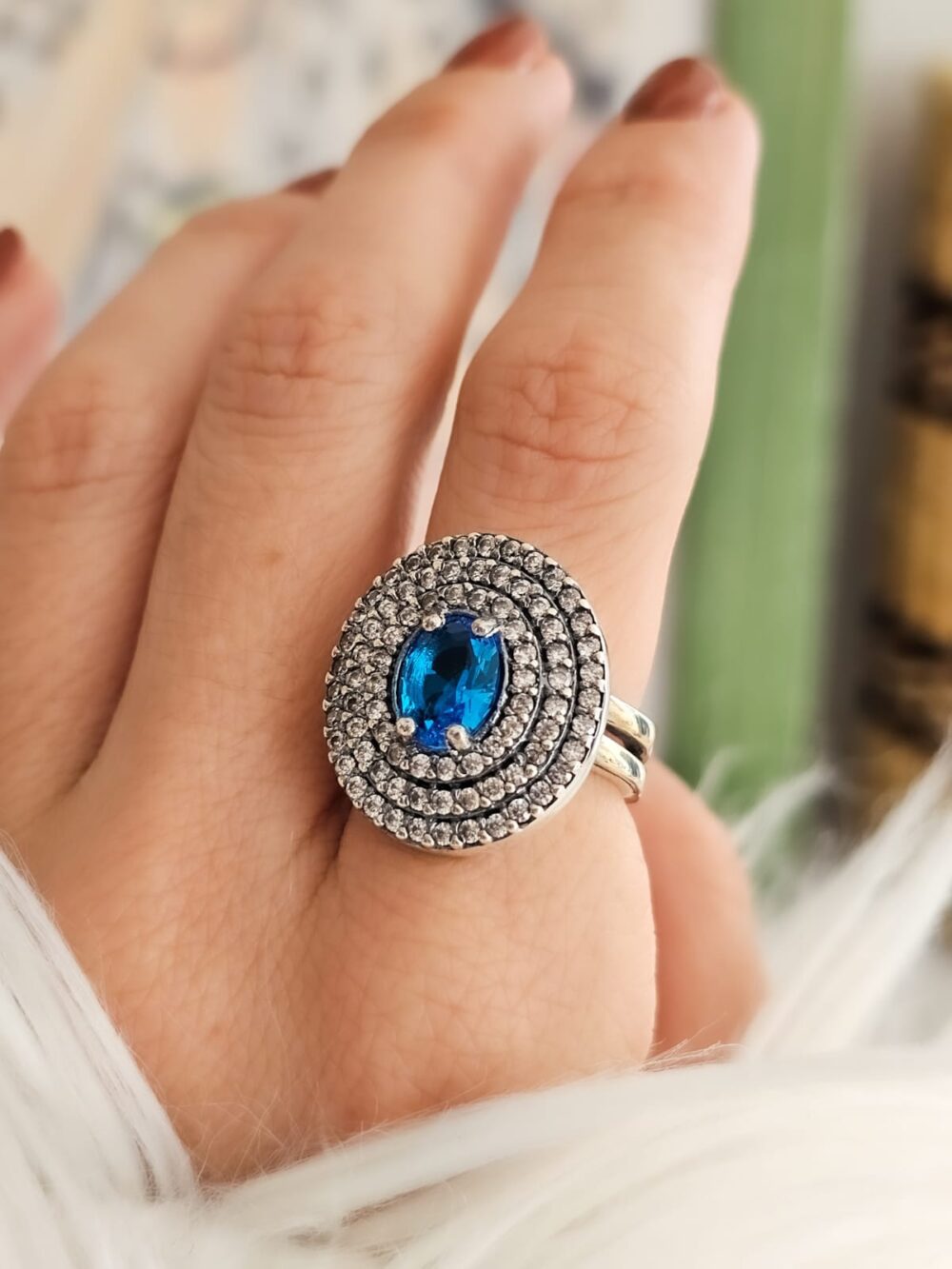 ANILLO PRINCESA REAL AZUL - Imagen 2