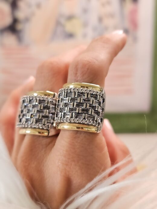 ANILLO JARDIN DE GEMAS WHITE