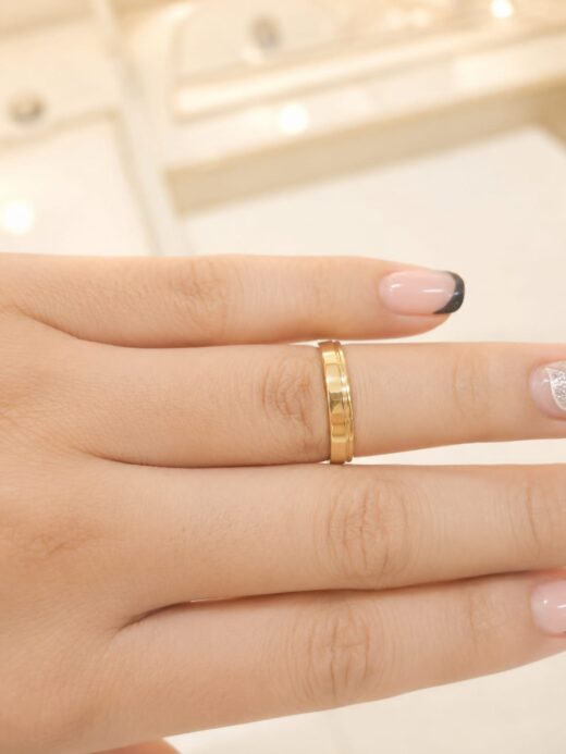 ANILLO LISO TALLADO