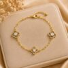 PULSERA EN PLATA CON BAÑO EN ORO 14K